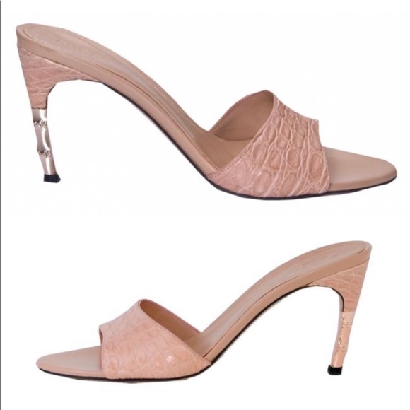 Tom Ford Gucci ♚ Gold Bamboo Kitten Heels ♚ Pink - Picture 11 of 15